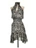A.L.C. 100% Silk Animal Print Ivory Cocktail Dress Size 2 - photo 1