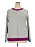 Lands' End 100% Cotton Color Block Gray Pullover Sweater Size 18 - photo 1