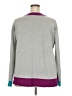 Lands' End 100% Cotton Color Block Gray Pullover Sweater Size 18 - photo 2