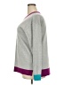 Lands' End 100% Cotton Color Block Gray Pullover Sweater Size 18 - photo 5