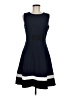 Calvin Klein Color Block Blue Casual Dress Size 6 - photo 1