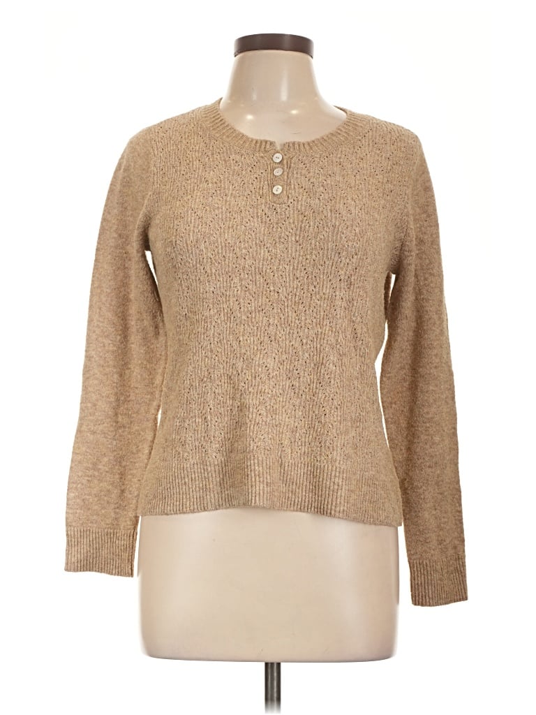 Pre-owned Market & Spruce Pullover Sweater In Tan