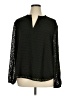 Ann Taylor LOFT Black Long Sleeve Blouse Size XL (estimated) - photo 1
