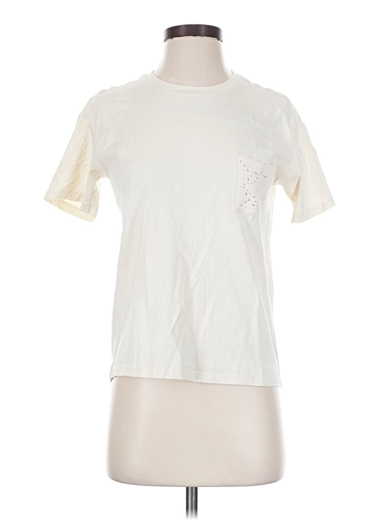 Pre-owned Mng Short Sleeve T-shirt In Ivory