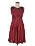 En Focus Studio Chevron-herringbone Red Casual Dress Size 8 - photo 1