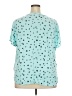 Amazon Essentials 100% Viscose Stars Teal Short Sleeve Blouse Size XXL - photo 2