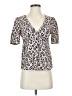 Sanctuary 100% Polyester Animal Print Tan Short Sleeve Top Size XS - photo 1