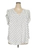 Torrid 100% Polyester Polka Dots White Short Sleeve Blouse Size 2X Plus (2) - photo 1