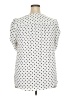 Torrid 100% Polyester Polka Dots White Short Sleeve Blouse Size 2X Plus (2) - photo 2
