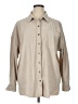 Unbranded Solid Tan Long Sleeve Button-Down Shirt Size XL - photo 1