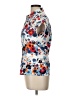 Split Print Blue Short Sleeve Blouse Size L - photo 5