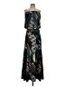 S-Twelve Print Green Black Casual Dress Size S - photo 1