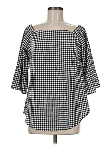 White House Black Market 3/4 Sleeve Blouse (view 1)