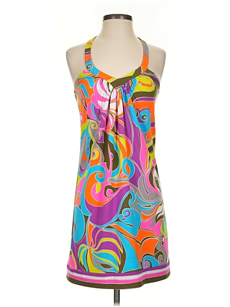 Trina Turk Casual Dress: Purple Print Pattern Dresses - Used - Size 0