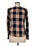 Ann Taylor Plaid Brown Long Sleeve Button-Down Shirt Size M - photo 1