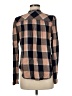 Ann Taylor Plaid Brown Long Sleeve Button-Down Shirt Size M - photo 2