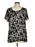 Pleione Black Short Sleeve Blouse Size M - photo 1