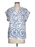 Unbranded Blue Short Sleeve Blouse Size L - photo 1