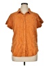 Splendid Damask Orange Short Sleeve Blouse Size XL - photo 1