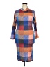 Unbranded Color Block Brown Casual Dress Size 3XL - photo 1
