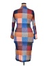 Unbranded Color Block Brown Casual Dress Size 3XL - photo 2