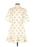 Magnolia 100% Polyester Hearts Ivory Cocktail Dress Size L - photo 1