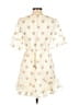 Magnolia 100% Polyester Hearts Ivory Cocktail Dress Size L - photo 2