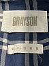 Grayson 100% Cotton Plaid Blue 3/4 Sleeve Button-Down Shirt Size Sm (2) - photo 7