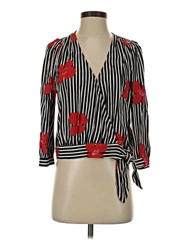 Madewell Wrap Top in Candied Orchids (view 1)