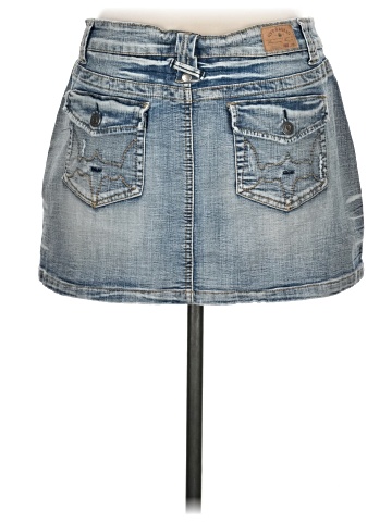 Hydraulic Denim Skirt (view 2)