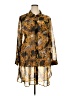 K. Jordan 100% Polyester Paisley Gold Long Sleeve Blouse Size 2X - photo 1
