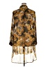K. Jordan 100% Polyester Paisley Gold Long Sleeve Blouse Size 2X - photo 2