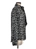 Express 100% Recycled Polyester Floral Black Long Sleeve Blouse Size M - photo 4