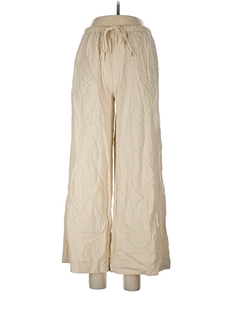 Pre-owned Unbranded Linen Pants In Ivory