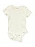 Gerber Organic 100% Cotton Solid Ivory White Short Sleeve Onesie Size 0-3 mo - photo 1