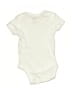 Gerber Organic 100% Cotton Solid Ivory White Short Sleeve Onesie Size 0-3 mo - photo 2