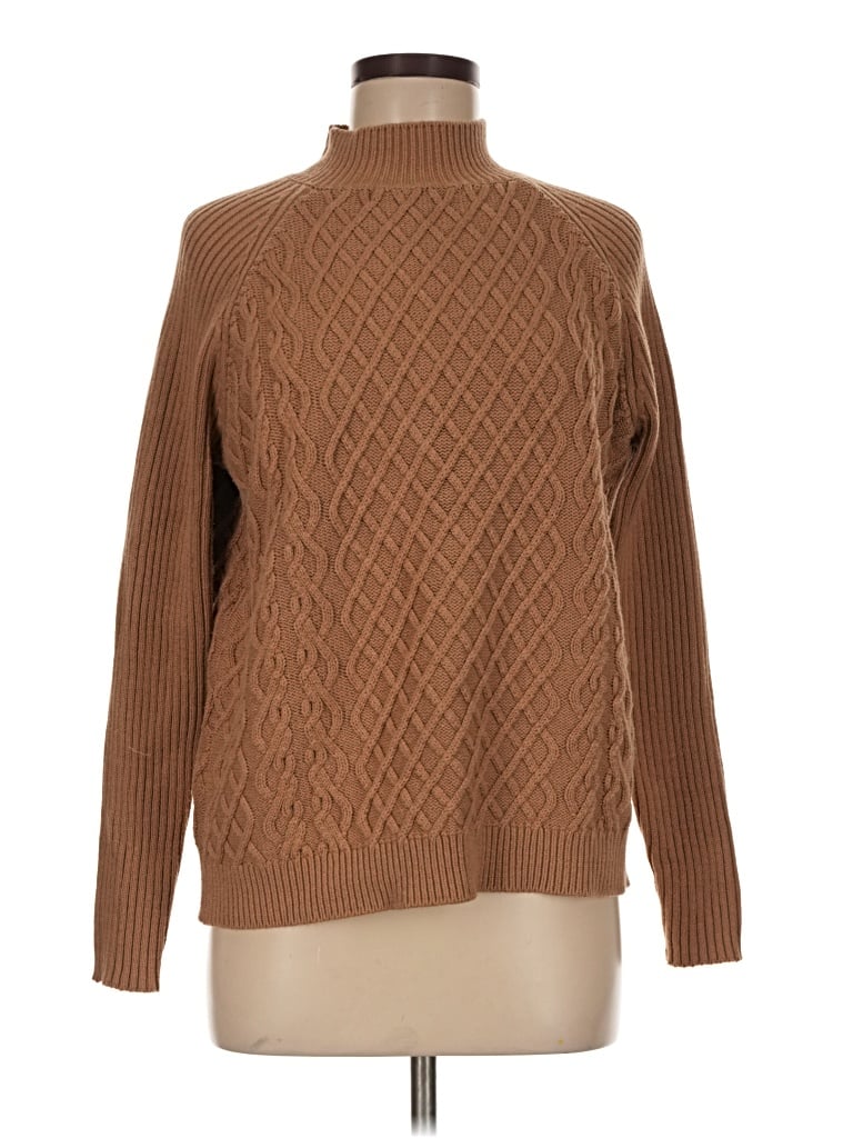 Pre-owned Bcbgmaxazria Turtleneck Sweater In Brown