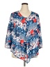 Ruby Rd. 100% Polyester Blue 3/4 Sleeve Blouse Size 2X - photo 1