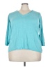 Cato 100% Acrylic Teal 3/4 Sleeve Top Size 22 - photo 1