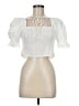 Shein 100% Polyester White Ivory Short Sleeve Blouse Size 8 - 10 - photo 1