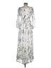 Milly 100% Rayon Silver Casual Dress Size 6 - photo 2