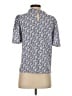 Ann Taylor LOFT Floral Blue Short Sleeve Blouse Size S - photo 2