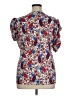 Ann Taylor LOFT Brown Short Sleeve Blouse Size XL - photo 2