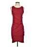 Tildon Solid Burgundy Cocktail Dress Size S - photo 1