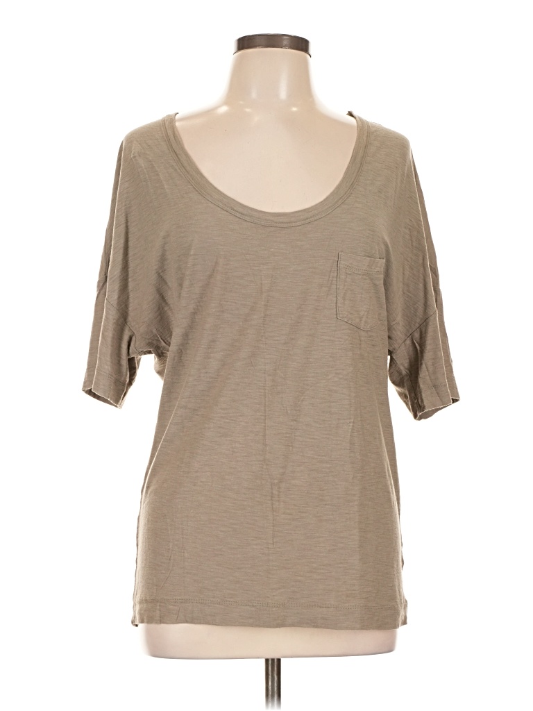 Pre-owned James Perse 3/4 Sleeve T-shirt In Tan
