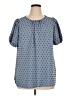 BLOOMCHIC 100% Polyester Blue Short Sleeve Blouse Size 14 - 16 - photo 1