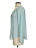 Lush 100% Polyester Teal Long Sleeve Blouse Size S - photo 5