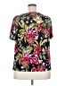 Style&Co Floral Black Short Sleeve Blouse Size 2X - photo 2