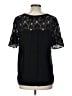 DR2 100% Rayon Black Short Sleeve Blouse Size L - photo 2