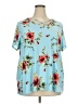 Cathy-Jo Blue Short Sleeve Blouse Size 2X - photo 1
